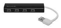 Belkin F4U042bt USB 2.0 Hub, 1:4, Slim, Passiv schwarz
