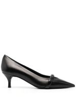 Furla Core 60mm logo-lettering leather pumps - Noir