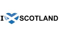 Set van 5x stuks i Love Scotland vlag sticker 19.6 cm