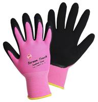 L+D 12 paar Screen Touch Ladies Line fijn gebreide handschoenen (roze, 9)