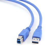 Gembird USB 3.0 A - USB 3.0 B, 0.5m USB-kabel 0,5 m USB 3.2 Gen 1 (3.1 Gen 1) USB A USB B Blauw - thumbnail