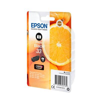 Epson Oranges Singlepack Photo Black 33 Claria Premium Ink