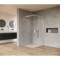 Saniclass Casus Douchecabine - 80x80x200cm - hoekinstap - helder glas - profiel - chroom SW773916 - thumbnail