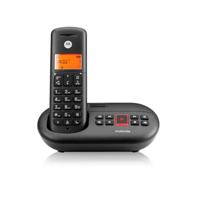 Motorola Voice - E211 digitale draadloze telefoon met antwoordapparaat, antwoordapparaat tot 12 minuten opnemen, gespreksonderschepping, niet-storen-toets, zwart