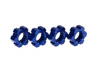 Wheel hubs, hex, aluminum (blue-anodized) (4) (TRX-7756X)