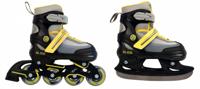 AMIGO skates 2-in-1 Slide junior polypropyleen zwart/geel