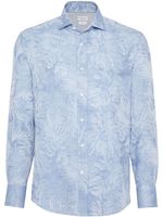 Brunello Cucinelli chemise en jacquard - Bleu - thumbnail