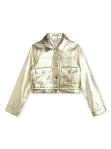 Michael Kors Kids veste boutonnée à effet craquelé