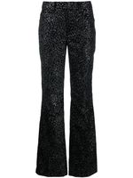 Zadig&Voltaire pantalon évasé à motif en jacquard - Noir - thumbnail