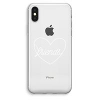 Friends heart pastel: iPhone XS Max Transparant Hoesje