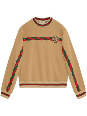Gucci T-shirt met print - Bruin