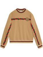Gucci T-shirt met print - Bruin