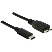 DeLOCK 1m USB 3.1 USB-kabel USB 3.2 Gen 2 (3.1 Gen 2) USB C Micro-USB B Zwart - thumbnail