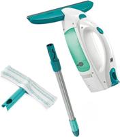 Leifheit Dry & Clean raamzuigerset met 43 cm steel en micovezel inwasser, 35 minuten gebruiksduur, elektrische accu raamzuiger, Click System compartibel