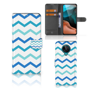 Xiaomi Poco F2 Pro Telefoon Hoesje Zigzag Blauw