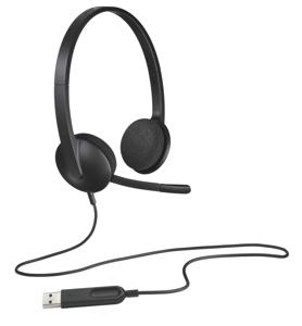 Logitech H340 On Ear headset Computer Kabel Stereo Zwart Ruisonderdrukking (microfoon)