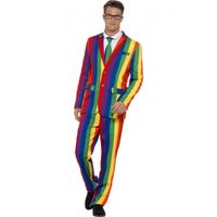 Verkleedkleding heren maatpak regenboog - thumbnail