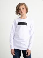 Petrol Industries Jongens Petrol Block T-Shirt Lange Mouwen Bright Wit - 128