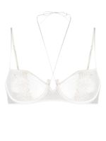 Kiki de Montparnasse soutien-gorge en soie à dos nu - Blanc