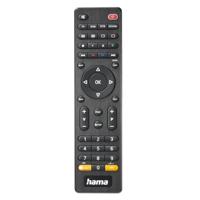 Hama Universele afstandsbediening TV, voor 4 apparaten (infrarood, slimme knop, 10 m bereik, ideaal bijvoorbeeld voor tv, dvd-speler, videorecorder, ontvanger, set top boxen, voorgeprogrammeerd) zwart