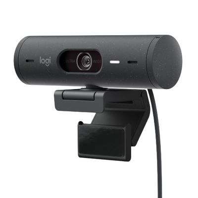 Logitech Brio 500 Full HD-webcam Klemhouder, Stereomicrofoon, Geïntegreerd afdekpaneel