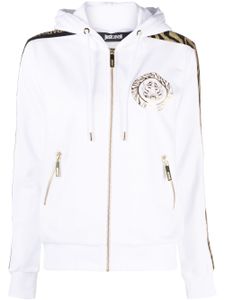 Just Cavalli cardigan en coton à logo imprimé - Blanc