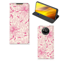 Xiaomi Poco X3 Pro | Poco X3 Smart Cover Pink Flowers - thumbnail