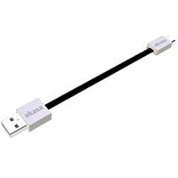 Akasa USB 2.0 USB-A-stekker, USB-Micro-B-stekker, 15,00 cm zwart, zeer flexibel, vergulde contacten, UL AK-CBUB16-15BK gecertificeerd