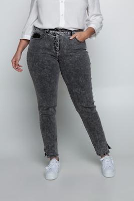 Ulla Popken Jeans Sarah, 5-pocket model, splitjes met studs aan pijpen - Grote Maten Ulla Popken Jeans Sarah, 5-pocket model, splitjes met studs aan pijpen - Grote Maten