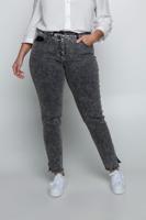 Ulla Popken Jeans Sarah, 5-pocket model, splitjes met studs aan pijpen - Grote Maten