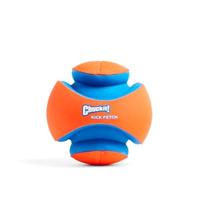 Chuckit Kick Fetch, hondenspeelgoed te volgen, hondenvoetbal, Large, Blauw/Oranje