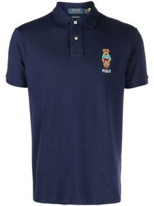 Polo Ralph Lauren polo à motif Polo Bear - Bleu