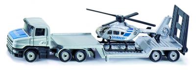 Siku dieplader met helikopter grijs (1610)