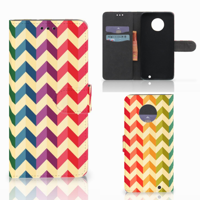 Motorola Moto G6 Plus Telefoon Hoesje Zigzag Multi Color