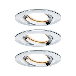 Paulmann Nova Plus Inbouwlamp voor badkamer Set van 3 stuks LED LED 20.4 W IP65 Chroom