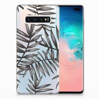 Samsung Galaxy S10 Plus TPU Case Leaves Grey - thumbnail