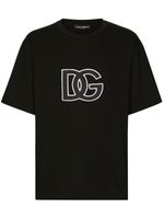 Dolce & Gabbana t-shirt en coton à logo DG - Noir