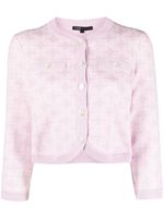 Maje cardigan crop en jacquard - Rose