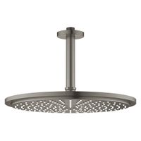 Regendouche Grohe Rainshower Cosmopolitan Metal Met Plafondbuis Hard Graphite Geborsteld - thumbnail