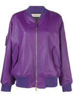 Blanca Vita veste bomber en cuir artificiel - Violet