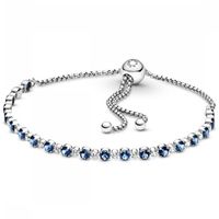 Pandora 599377C01 Armband Sliding Sparkling zilver-zirconia zilverkleurig-wit-blauw 23 cm - thumbnail