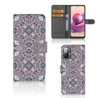 Xiaomi Redmi Note 10/10T 5G | Poco M3 Pro Bookcase Flower Tiles - thumbnail