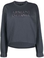 Armani Exchange sweat à logo strassé - Bleu