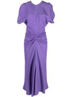 Victoria Beckham robe mi-longue à fronces - Violet