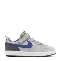 Nike Court Borough Low 2 (GS) leren sneaker grijs/kobaltblauw/geel