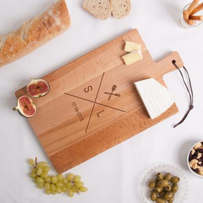 Houten serveerplank graveren - Beuken - Rechthoekig - Staand (L)