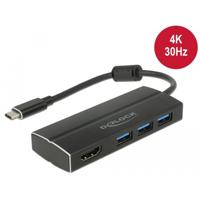 DeLOCK DeLOCK USB-C 3.1 > 3x USB-A 3.0 Hub + HDMI - thumbnail