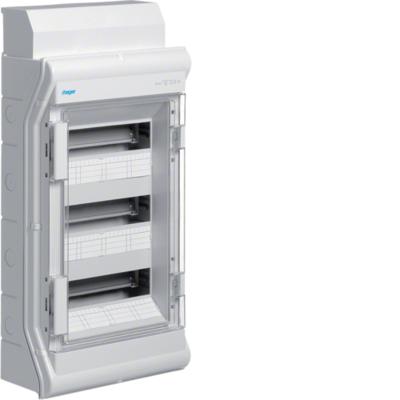 Hager VE312DN Kleine verdeelkast Opbouw (op muur) Aantal rijen: 3 Inhoud: 1 stuk(s)