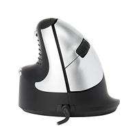 R-Go HE ergonomische muis, Premium verticale muis, Medium (Handlengte 165-185mm), Voorkomt muisarm, Bedraad, Voor linkshandigen, Zwart