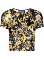 Versace Jeans Couture t-shirt crop à imprimé baroque - Noir